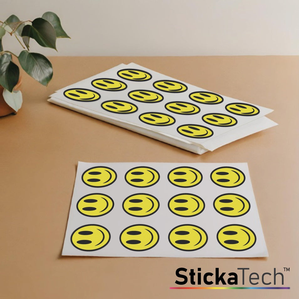 Stickers with smiley faces