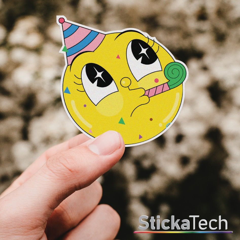 Emoji party sticker