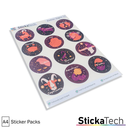 Zodiac sign 12 sticker pack